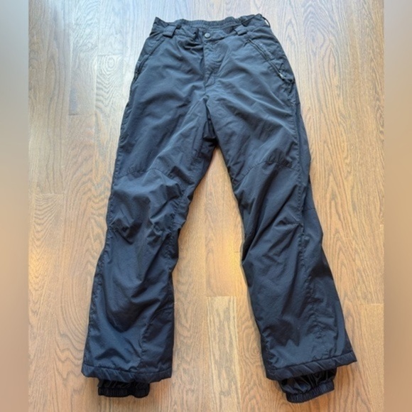 Columbia Vertex Womens Snow Pants Black Fleece Lined Pockets Skiing Snowboard L - Picture 1 of 9